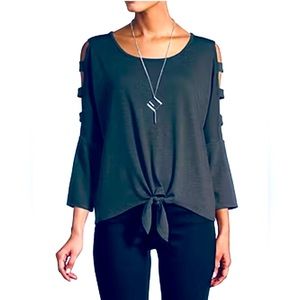 By&By Juniors Womens Round Neck
3/4 Sleeve Blouse, Size S
